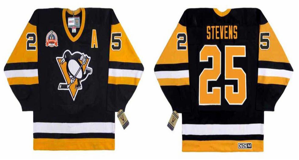 2019 Men Pittsburgh Penguins #25 Stevens Black CCM NHL jerseys